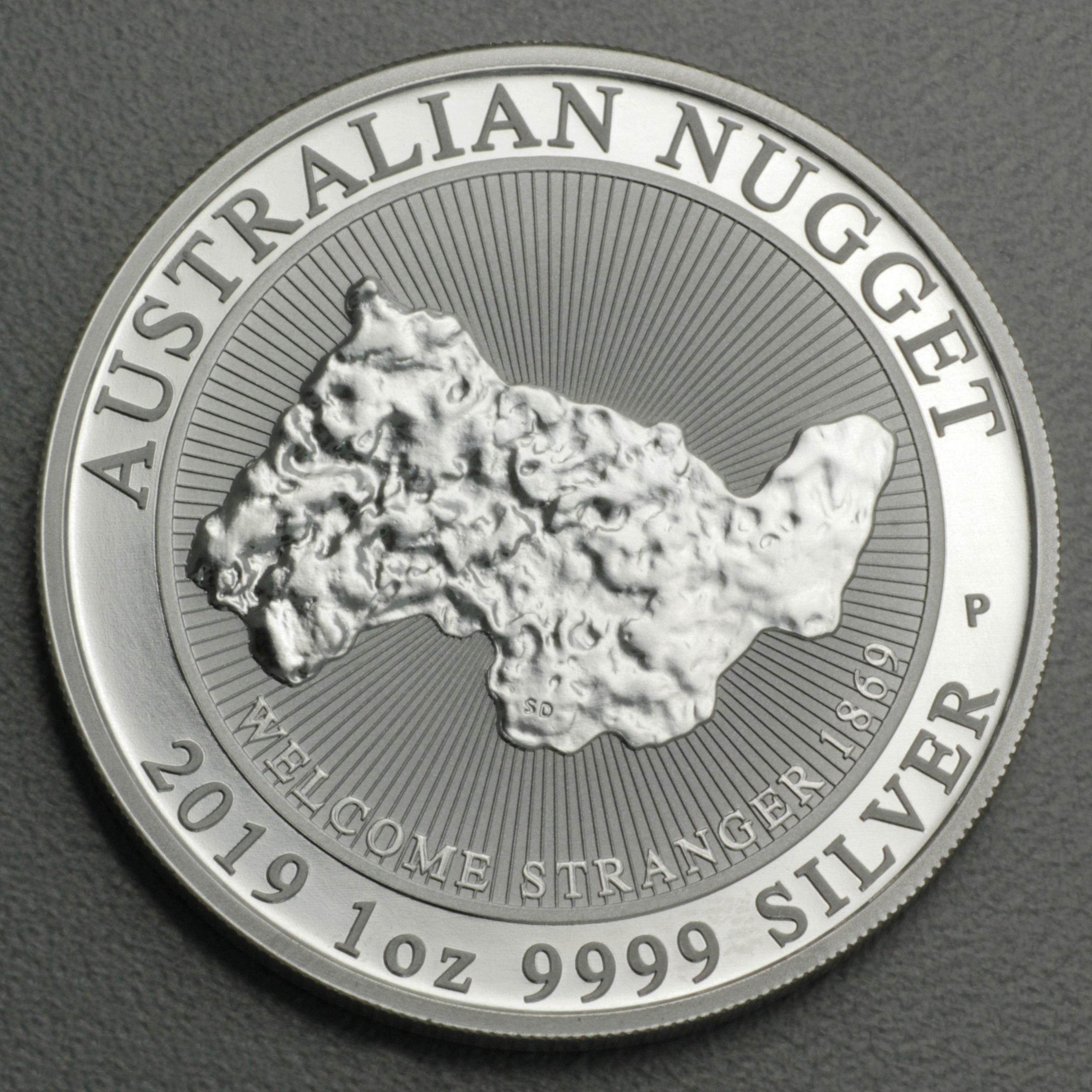 Silbermünze 1oz "Welcome Stranger" 2019 Australian Nugget (Australien) - Hauptansicht