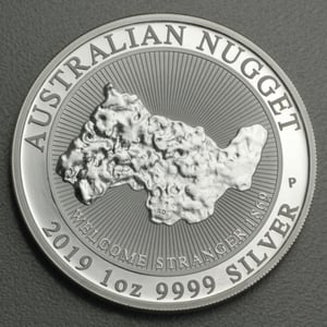 Silbermünze 1oz "Welcome Stranger" 2019 Australian Nugget (Australien) - Miniaturansicht 1