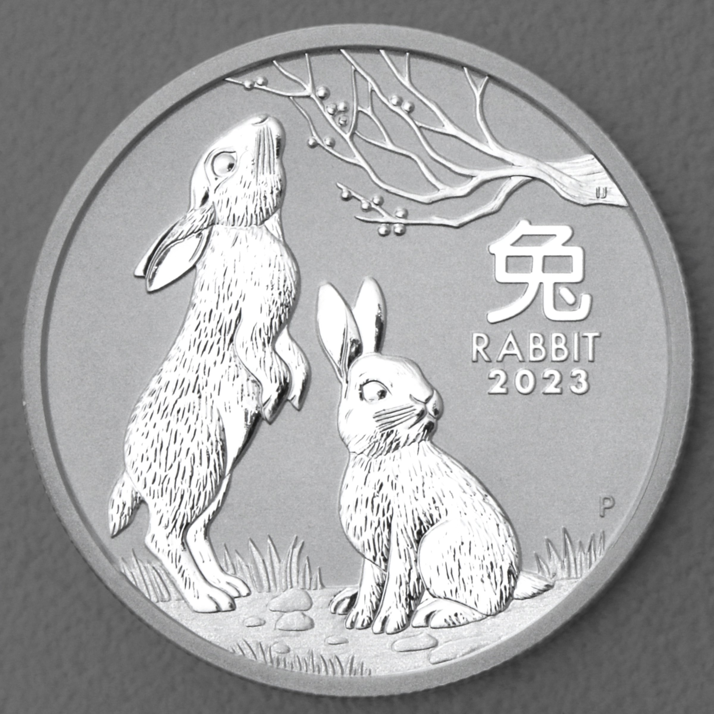 Silbermünze 1/2oz "Hase" 2023 Lunar III – Year of the Rabbit diff. (Australien) - Hauptansicht