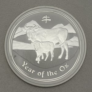 Silbermünze 2oz "Ochse" 2009 Lunar II – Year of the Ox (Australien) - Hauptansicht