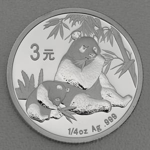 Silbermünze 1/4oz "Panda" 2007 verschiedene Motive 25 Jahre Panda Jubiläum (China) - Miniaturansicht 9