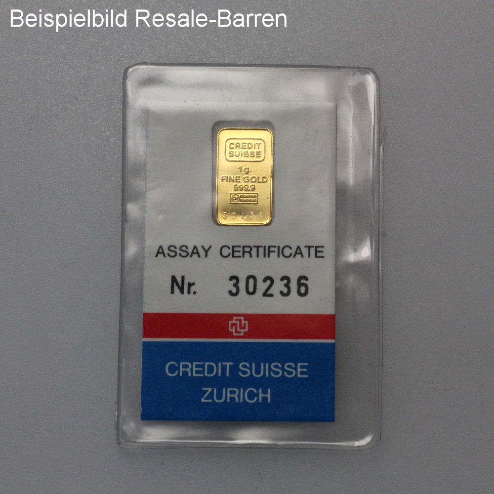 Goldbarren 1g "Resale" (div. Hersteller) - Detailansicht 4