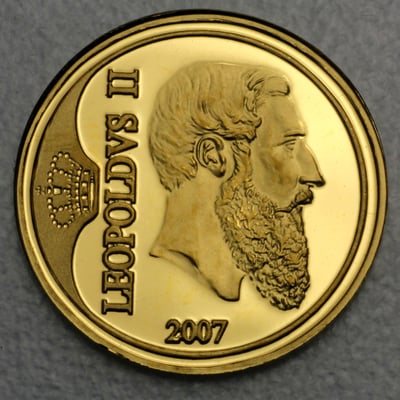 Goldmünze 12 1/2 Euro "König Leopold II." 2007 (Belgien) - Miniaturansicht 1