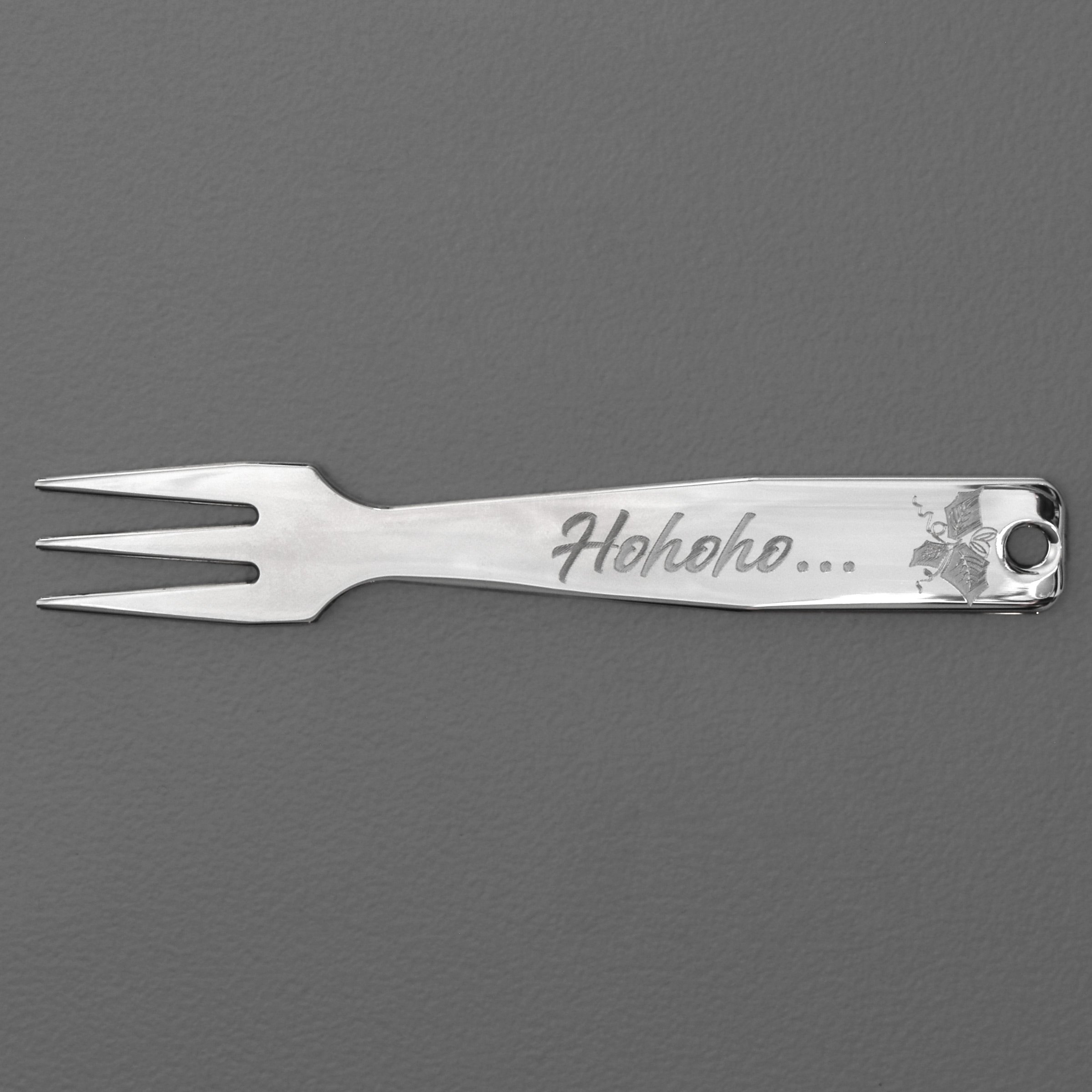 Gourmet-Gabel 4er-Set "Weihnachten" 925er Ag - Detailansicht 8