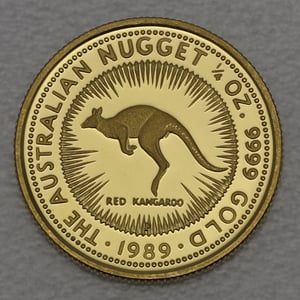 Goldmünze 1/4oz "Känguru" 1989 (PP) Australian Nugget (Australien) - Hauptansicht