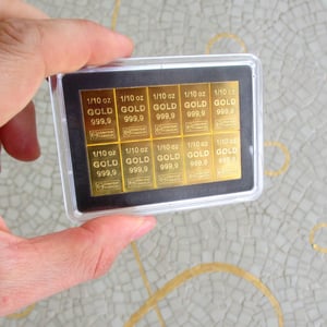 Goldtafel (10x 1/10oz Feingold) "CombiBar" - Miniaturansicht 5