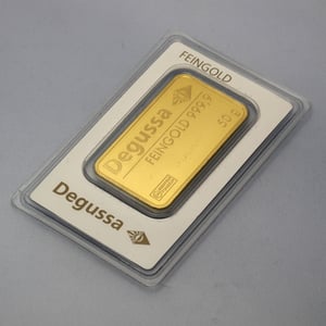 Goldbarren 50g DEGUSSA, im Blister - Miniaturansicht 3