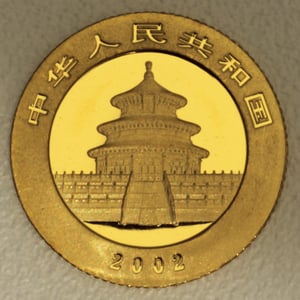 Goldmünze 1/10oz "Panda" 2002 (China) - Miniaturansicht 2