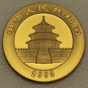 Goldmünze 1/4oz "Panda" 2003 (China) - Miniaturansicht 2