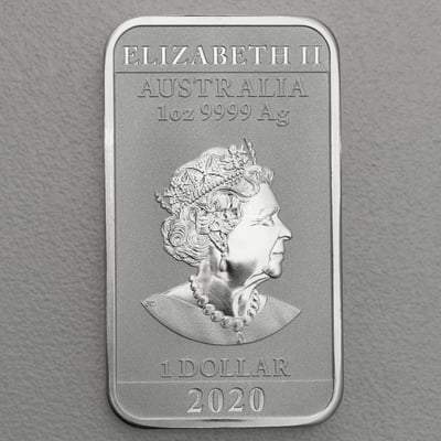 Silber Münzbarren 1oz "Rectangular Dragon" 2020 (Australien) - Miniaturansicht 2
