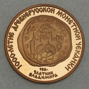 Goldmünze 100 Rubel "Vladimir" 1988 CCCP (Russland) - Hauptansicht