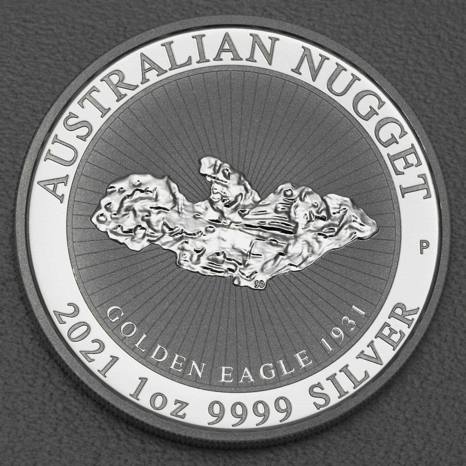 Silbermünze 1oz "Golden Eagle" 2021 Australian Nugget diff. (Australien) - Hauptansicht
