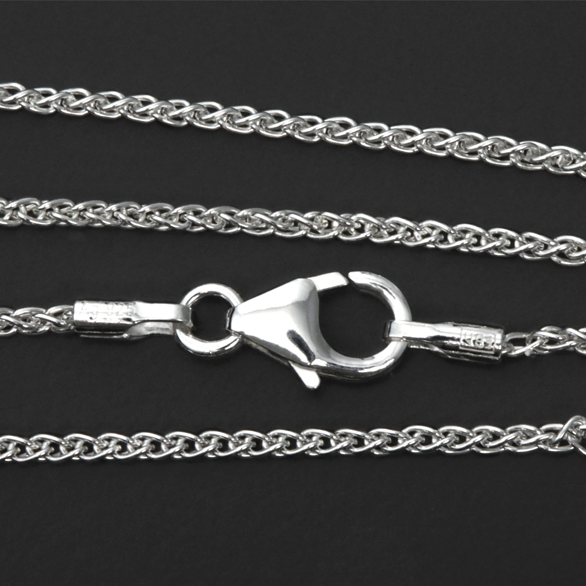 Silberkette 925er/50 cm "Zopf-Form" (Sterling) - Detailansicht 1