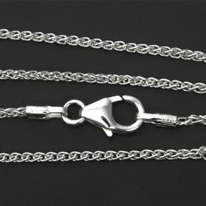 Silberkette 925er/50 cm "Zopf-Form" (Sterling) - Miniaturansicht 2