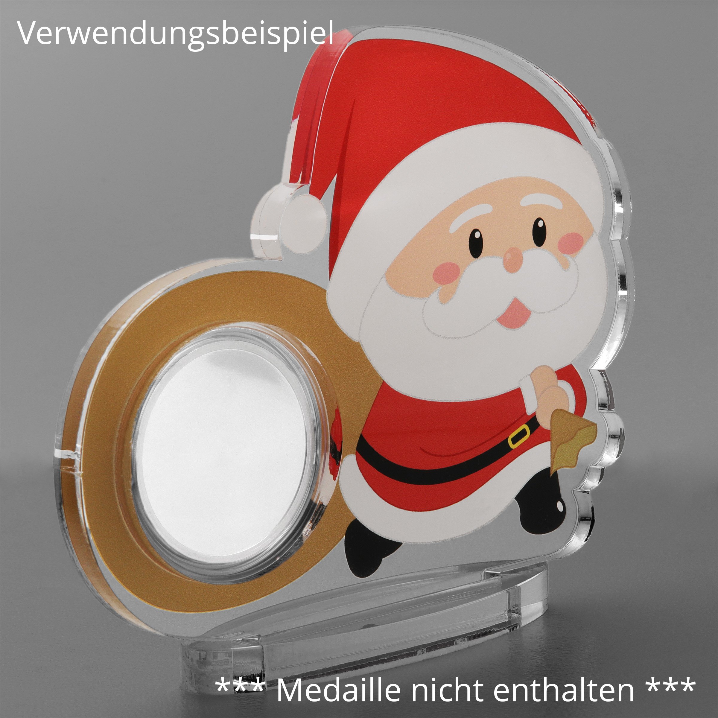 Acrylaufsteller "Santa Claus" für Medaillen und Münzen - Detailansicht 4