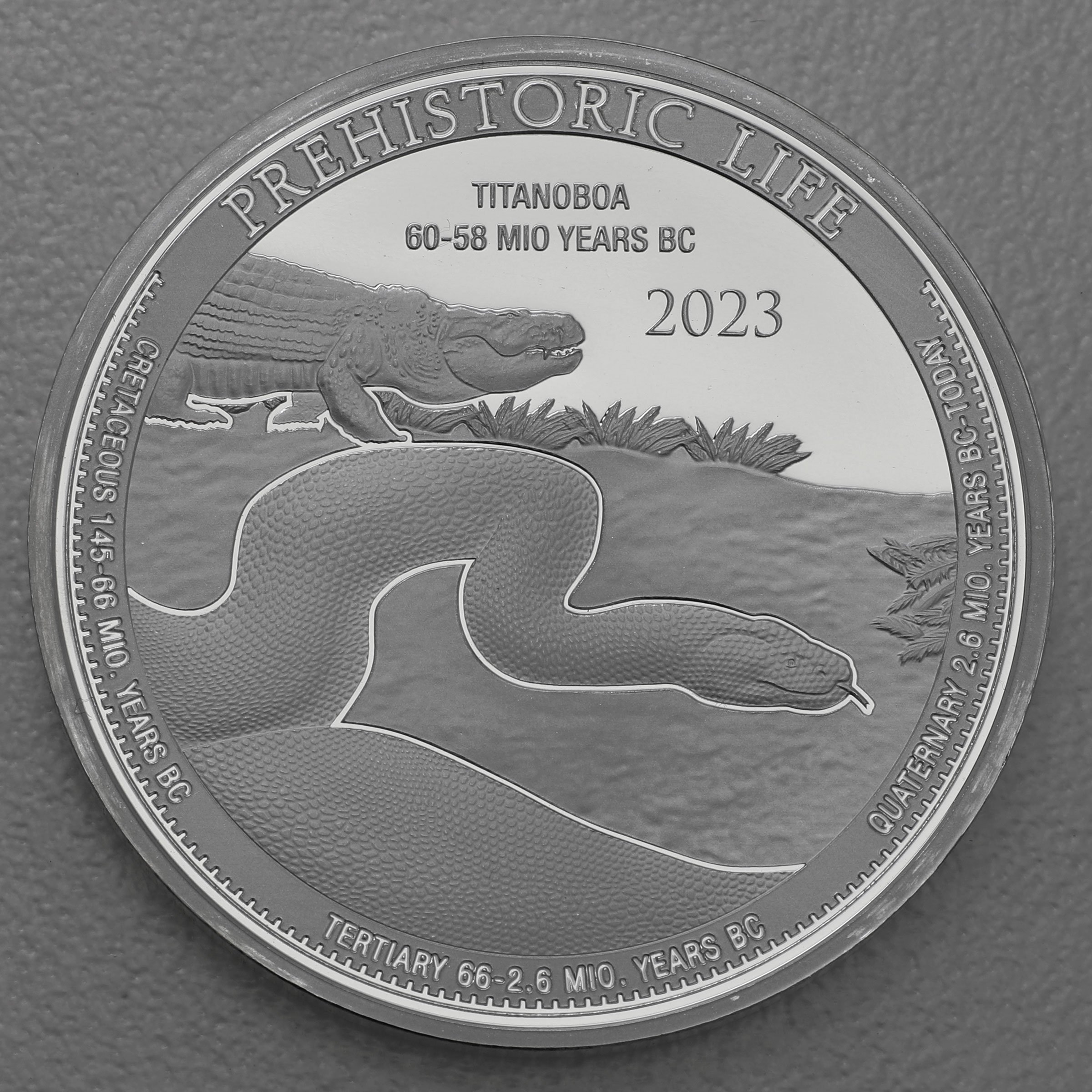 Silbermünze 1oz "Titanoboa" 2023 Prehistoric Life (Kongo) - Hauptansicht