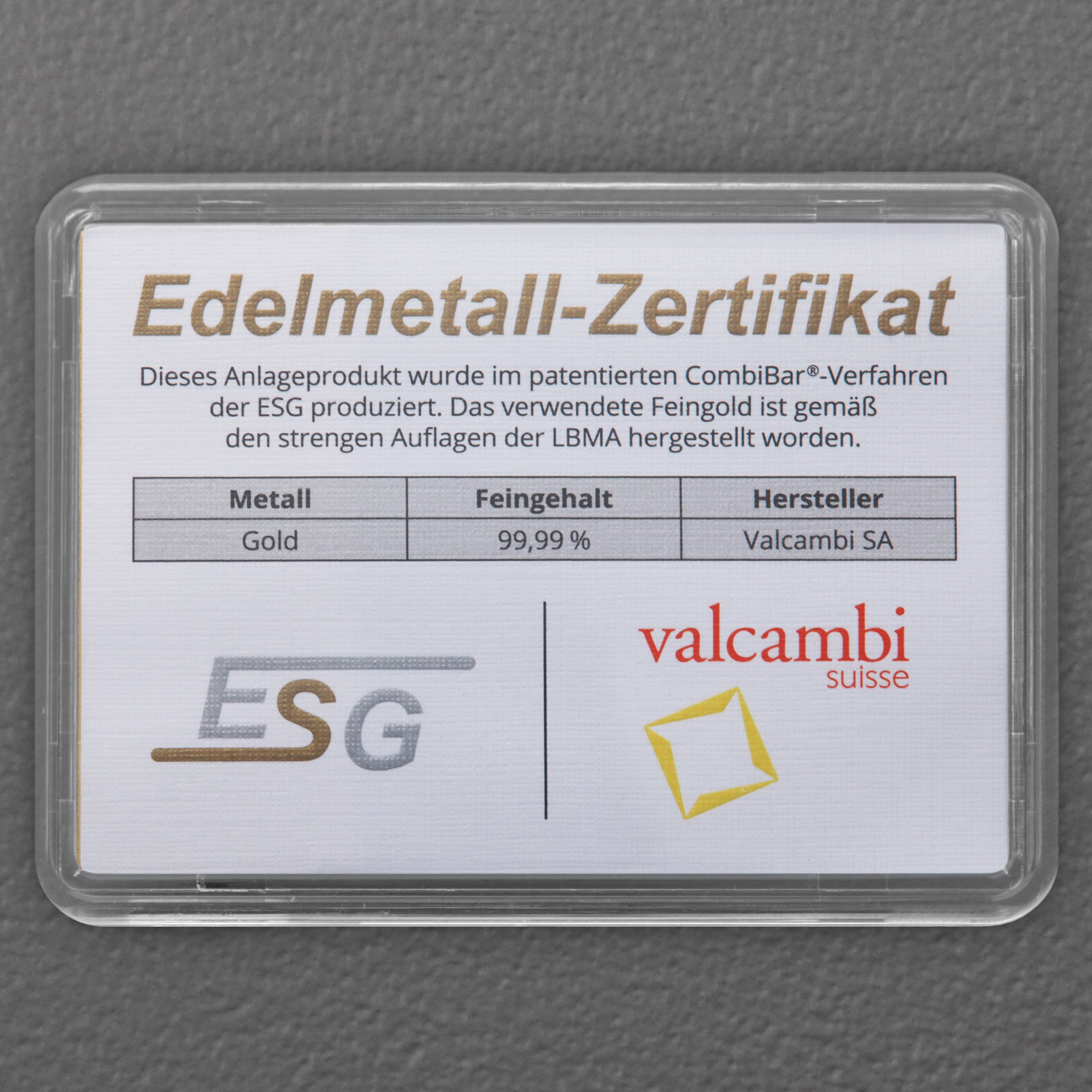 Goldtafel 15 x 1g "Au International" (Motivbox) - Detailansicht 1
