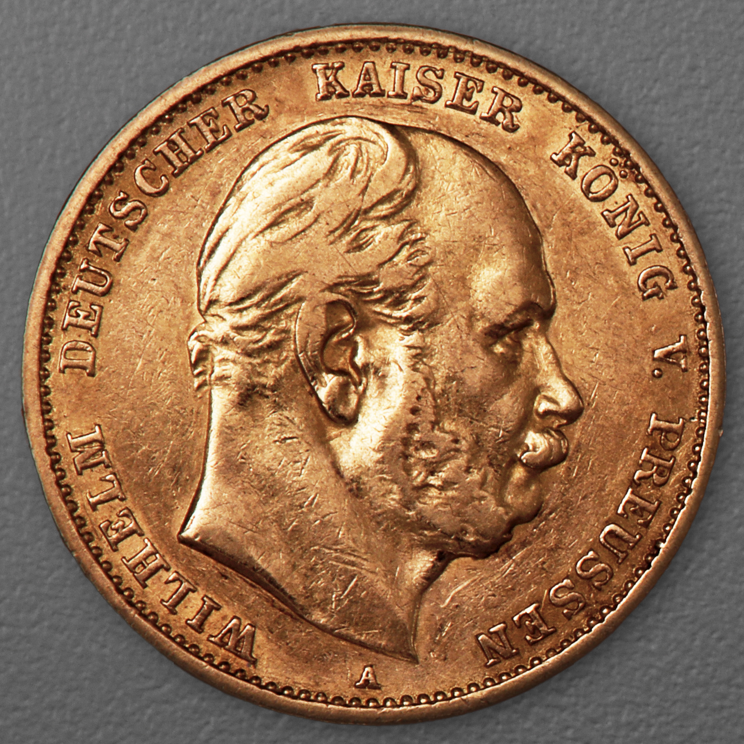 Goldmünze 10 Mark "Wilhelm I." 1877-A J.245 (Preußen) - Hauptansicht