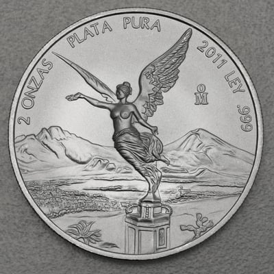 Silbermünze 2oz "Libertad" 2011 (Mexiko) - Miniaturansicht 1
