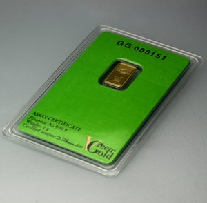 Goldbarren 1g "Green Gold" VALCAMBI (999,9 Au) - Miniaturansicht 4