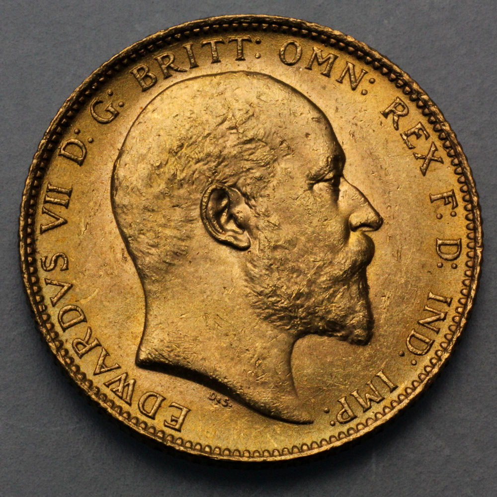 Goldmünze 1 Sovereign "Edward VII." (Großbritannien) - Hauptansicht
