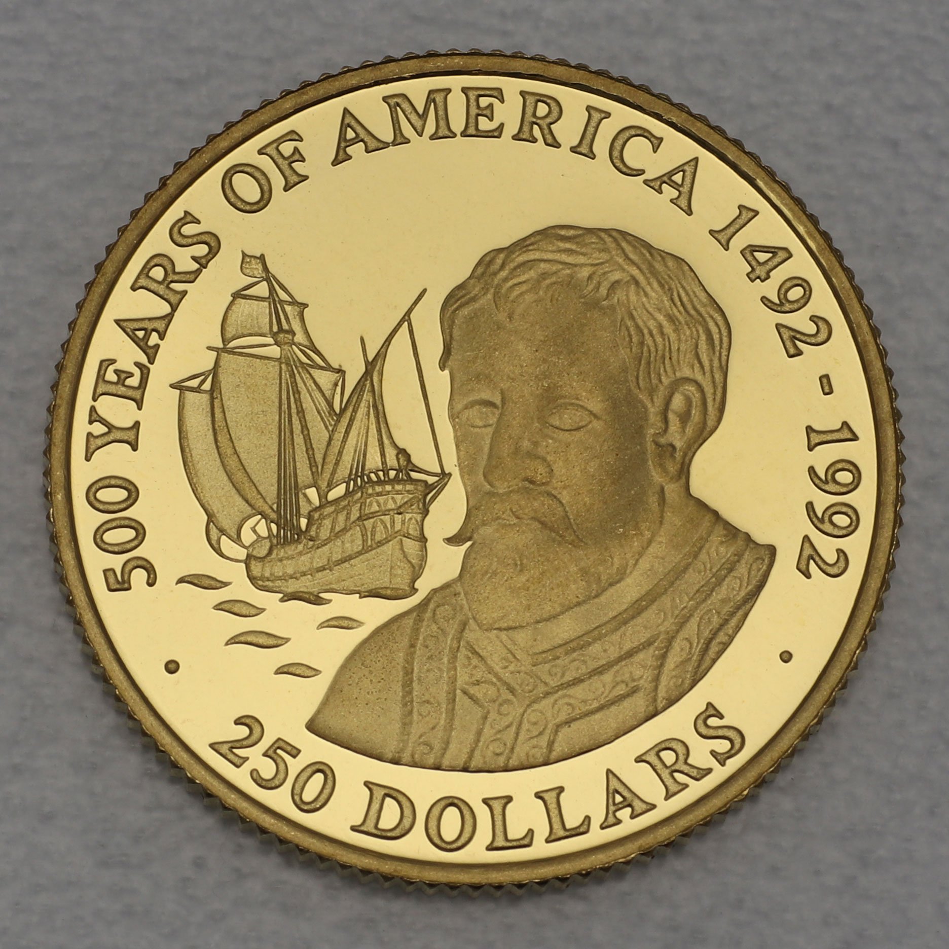 Goldmünze 1/4oz "Vasco da Gama" 1990 500 Years of America (Cook Islands) - Hauptansicht