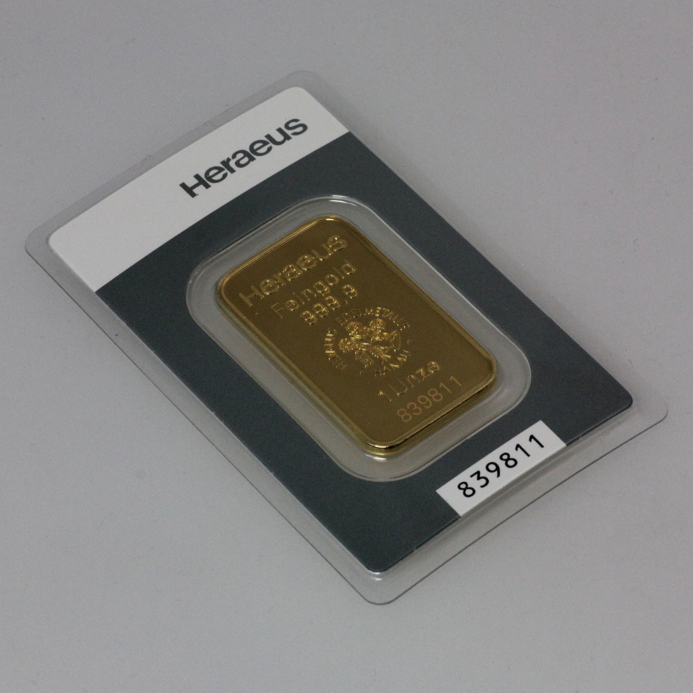 Goldbarren 1oz "Kinebar" HERAEUS - Detailansicht 2