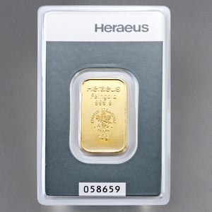 Goldbarren 10g HERAEUS geprägt - Miniaturansicht 2