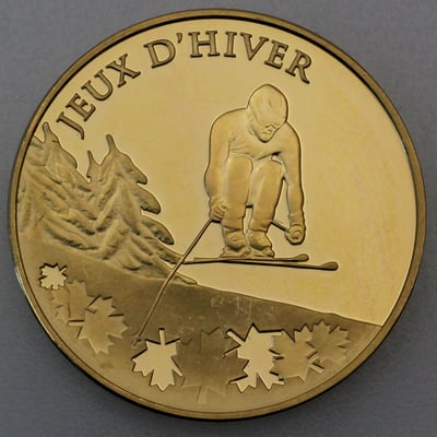 Goldmünze 50 Euro "Vancouver Ski" 2009 (Frankreich) - Miniaturansicht 1