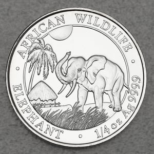 Silbermünze 1/4oz "Elefant" 2017 African Wildlife (Somalia) - Hauptansicht