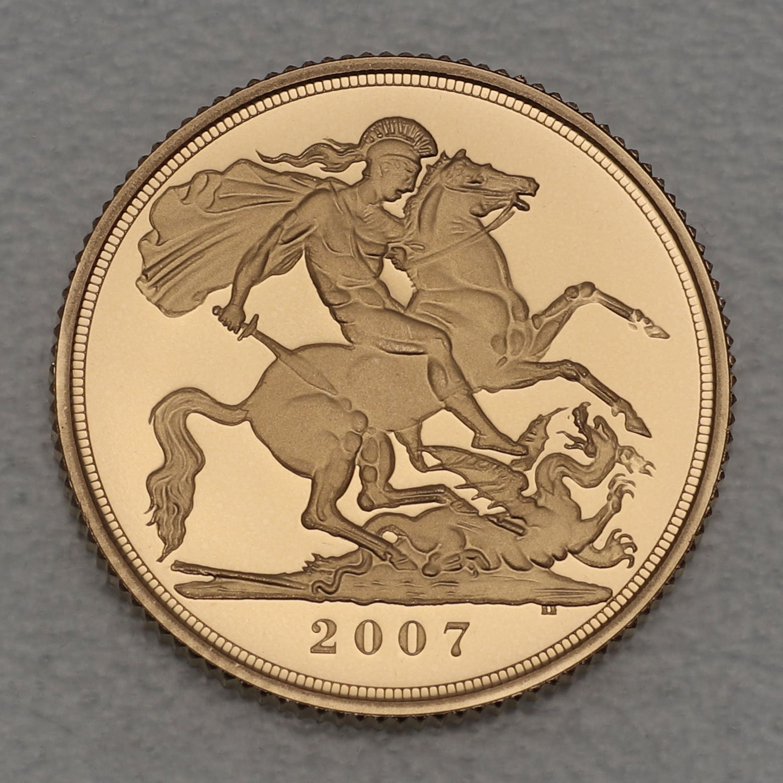Goldmünze 1 Sovereign "Elizabeth II." 2007 (PP) (Großbritannien) - Hauptansicht