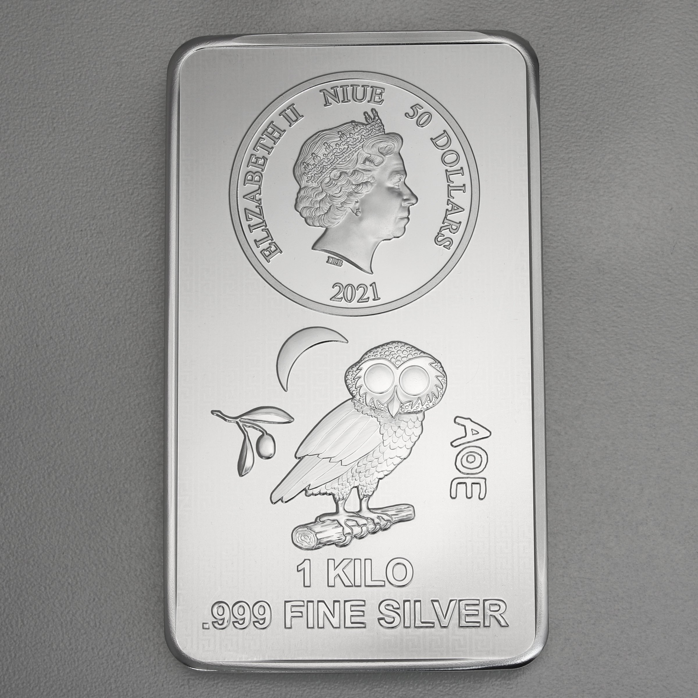 Münzbarren 1kg "Silber Eule" 2021 19% (Niue) - Hauptansicht