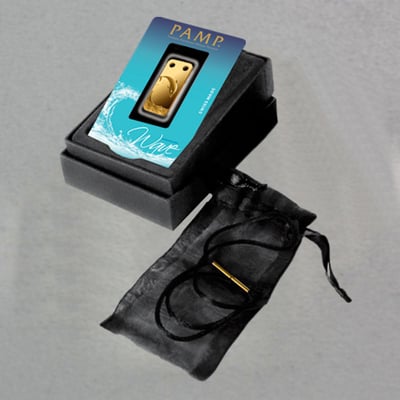 Gold-Schmuckbarren 1/5oz "Dolphin/Delfin" PAMP - Miniaturansicht 5
