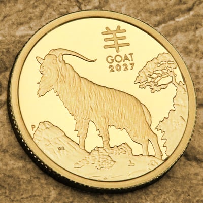 Goldmünze 1/10oz "Ziege" 2027 (PP) Lunar III – Year of the Goat (Australien) - Miniaturansicht 6