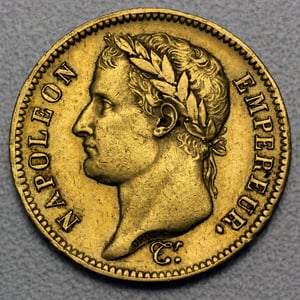 Goldmünze 40 Francs "Napoleon I." mit Kranz (Frankreich) - Hauptansicht