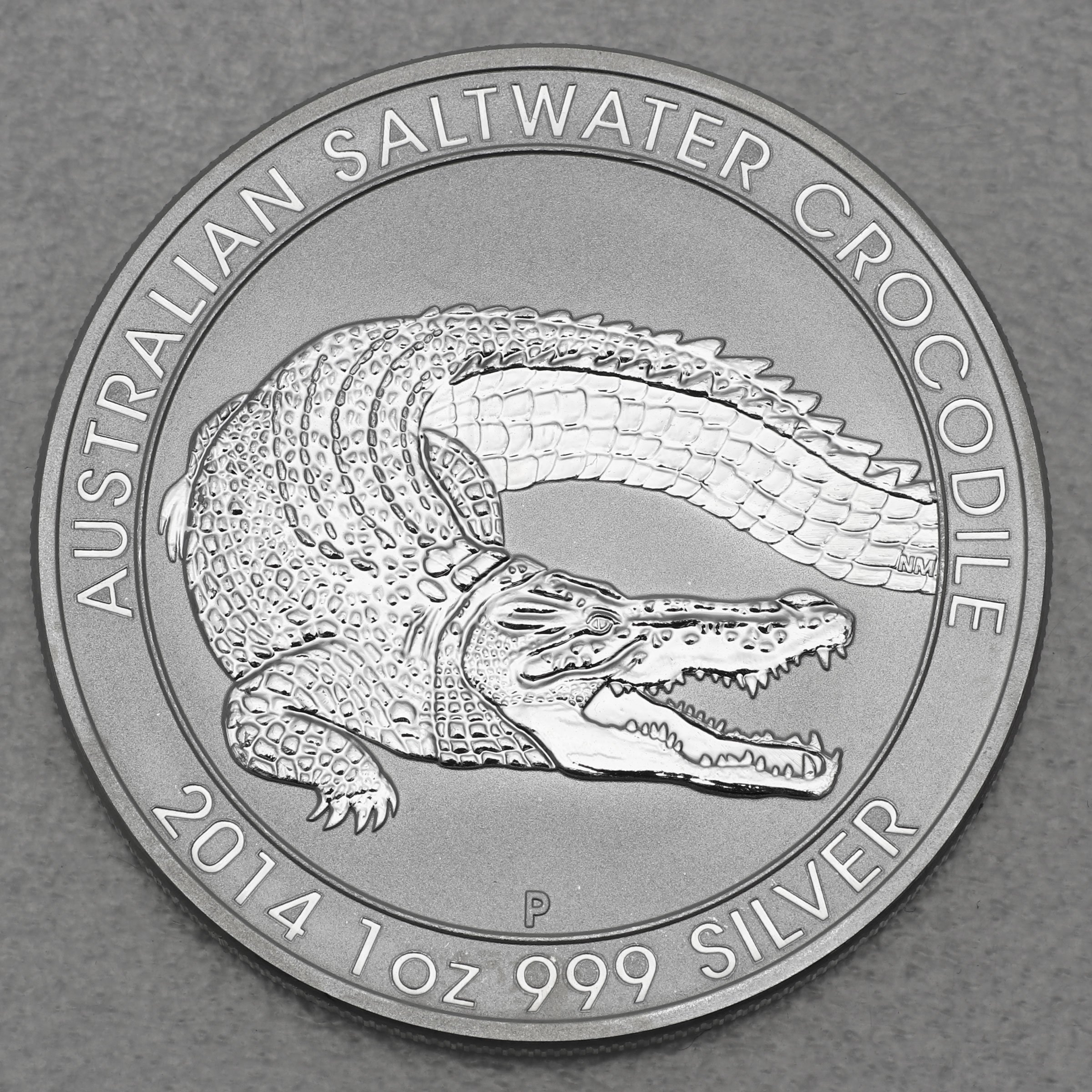 Silbermünze 1oz "Saltwater Crocodile" 2014 (Australien) diff. - Hauptansicht