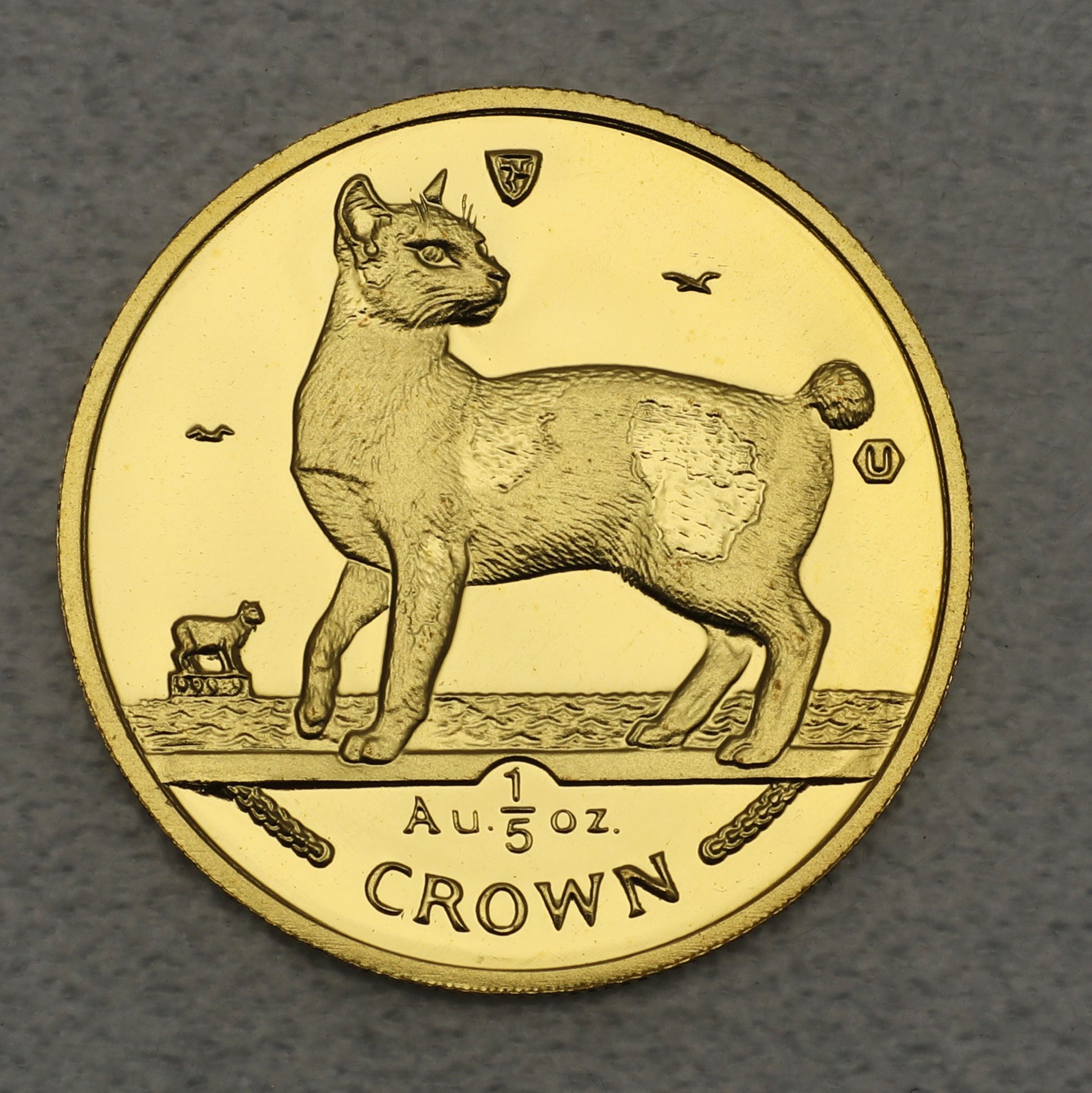 Goldmünze 1/5oz "Japanese Bobtail Cat" 1994 Cats (Isle of Man) - Hauptansicht