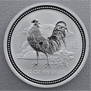 Silbermünze 1/2oz "Hahn" 2005 Lunar I – Year of the Rooster (Australien) - Miniaturansicht 1