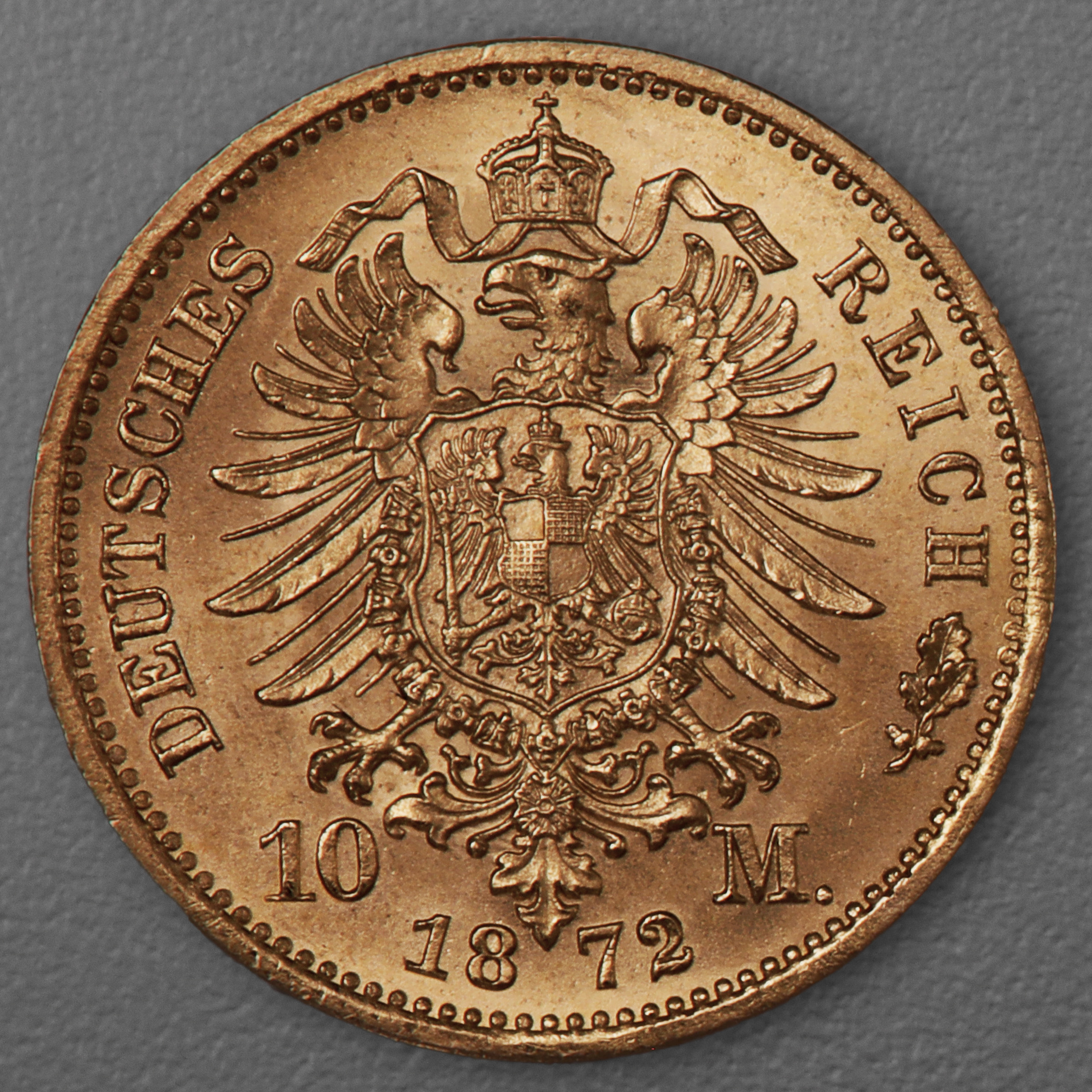 Goldmünze 10 Mark "Wilhelm I." 1872-A J.242 (Preußen) - Detailansicht 1