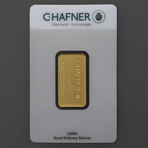 Goldbarren 10g "C.HAFNER - Prägeform" - Hauptansicht