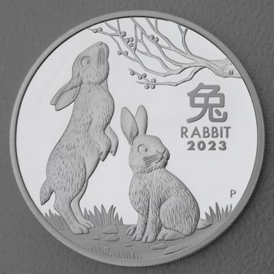 Silbermünzen 2oz + 1oz + 1/2oz "Hase" 2023 (PP) Set – 3-teilig Lunar III (Australien) - Miniaturansicht 6