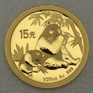 Goldmünze 1/25oz "Panda" 2007 versch. Motive (China) - Miniaturansicht 3