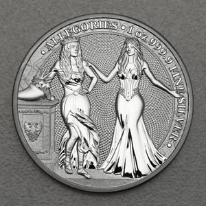 Silbermedaille 1oz "Italia & Germania" 2020 Allegories (Polen) - Hauptansicht