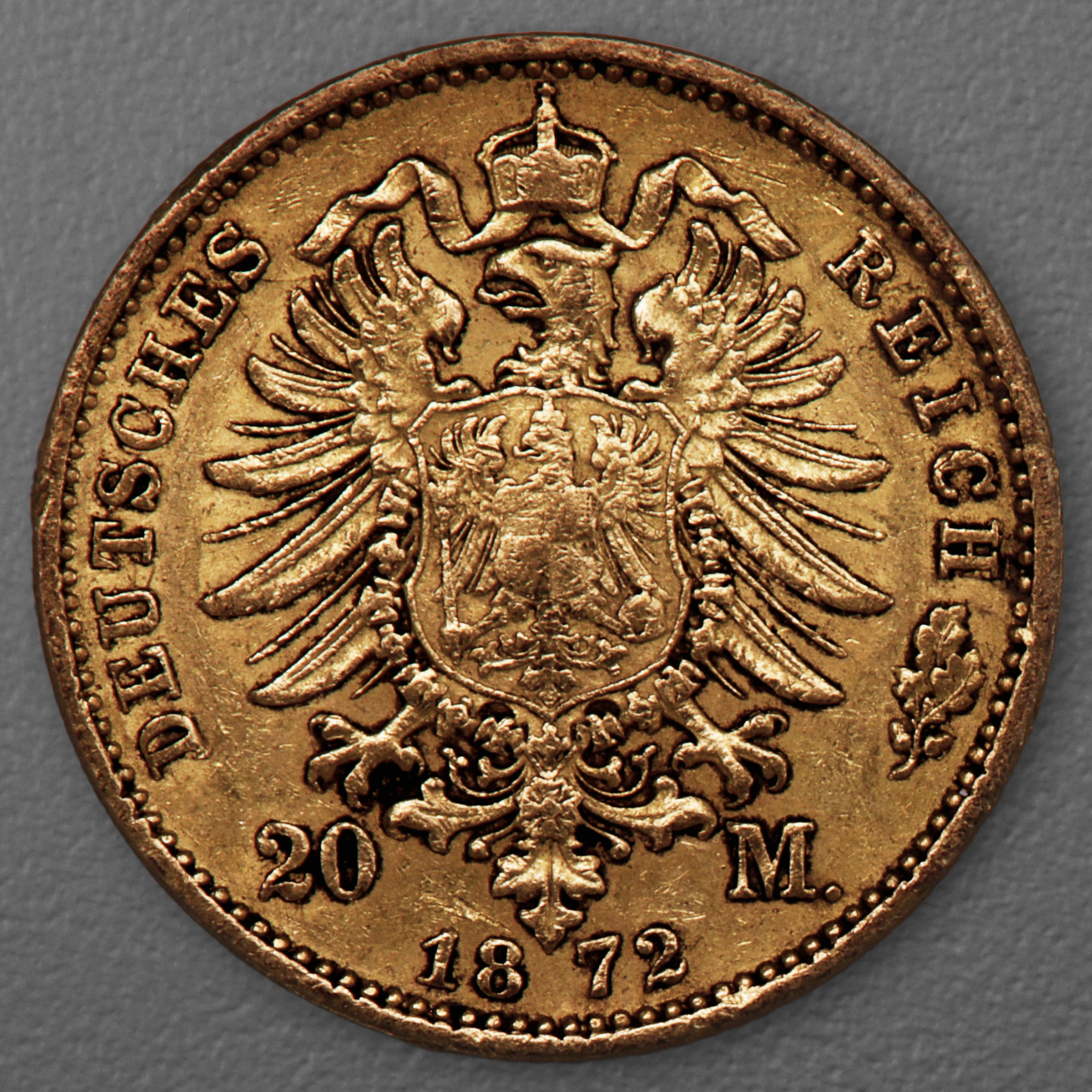 Goldmünze 20 Mark "Wilhelm I." 1872-A J.243 (Preußen) - Detailansicht 1