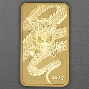 Goldmünzbarren 1oz "Rectangular Dragon" 2025 (Australien) - Hauptansicht