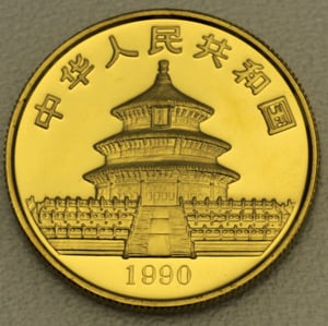 Goldmünze 1/2oz "Panda" 1990 (China) - Miniaturansicht 2