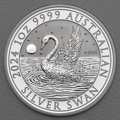 Silbermünze 1oz "Schwan" 2024 Australian Silver Swan (Australien) - Miniaturansicht 1
