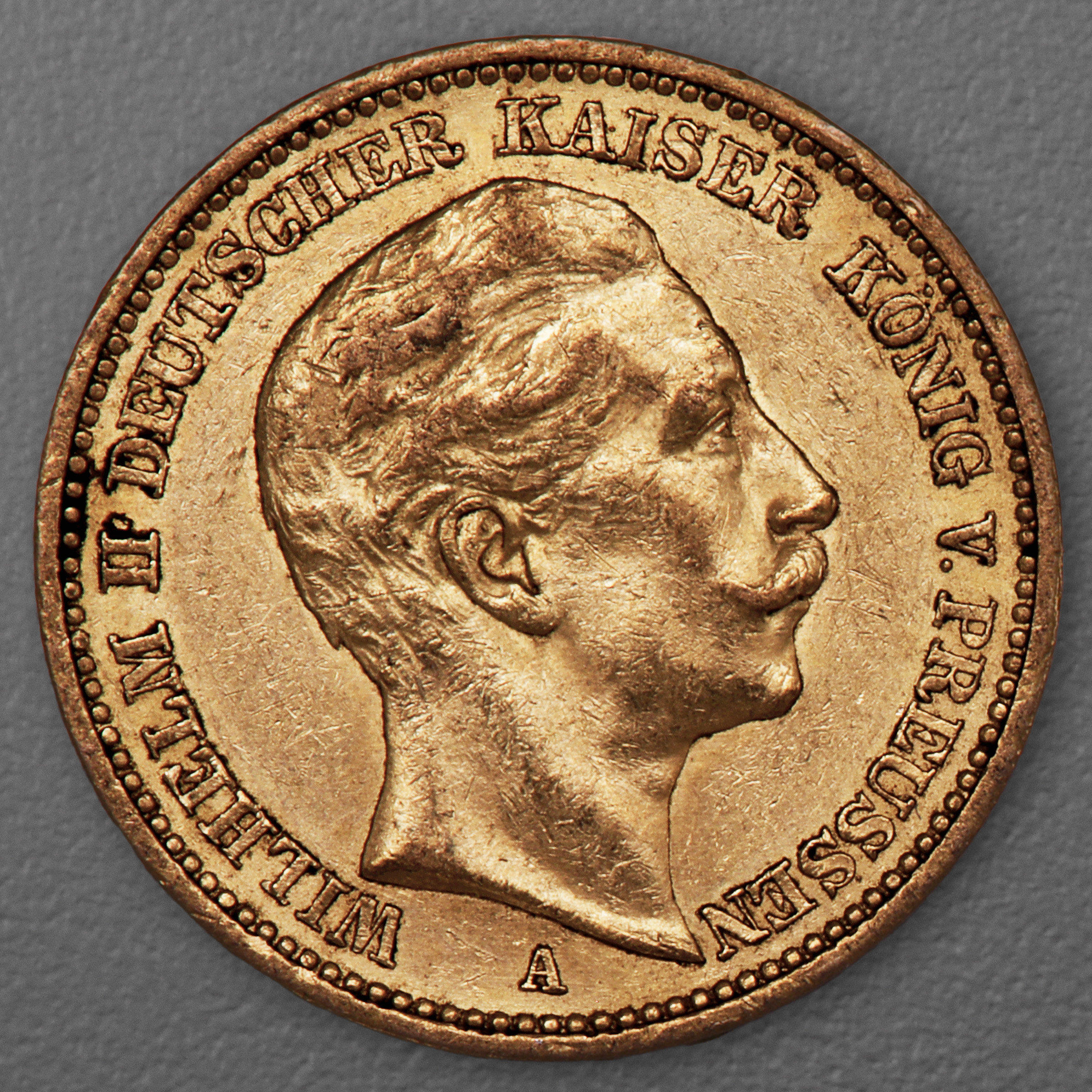 Goldmünze 20 Mark "Wilhelm II." 1890-A J.252 (Preußen) - Hauptansicht