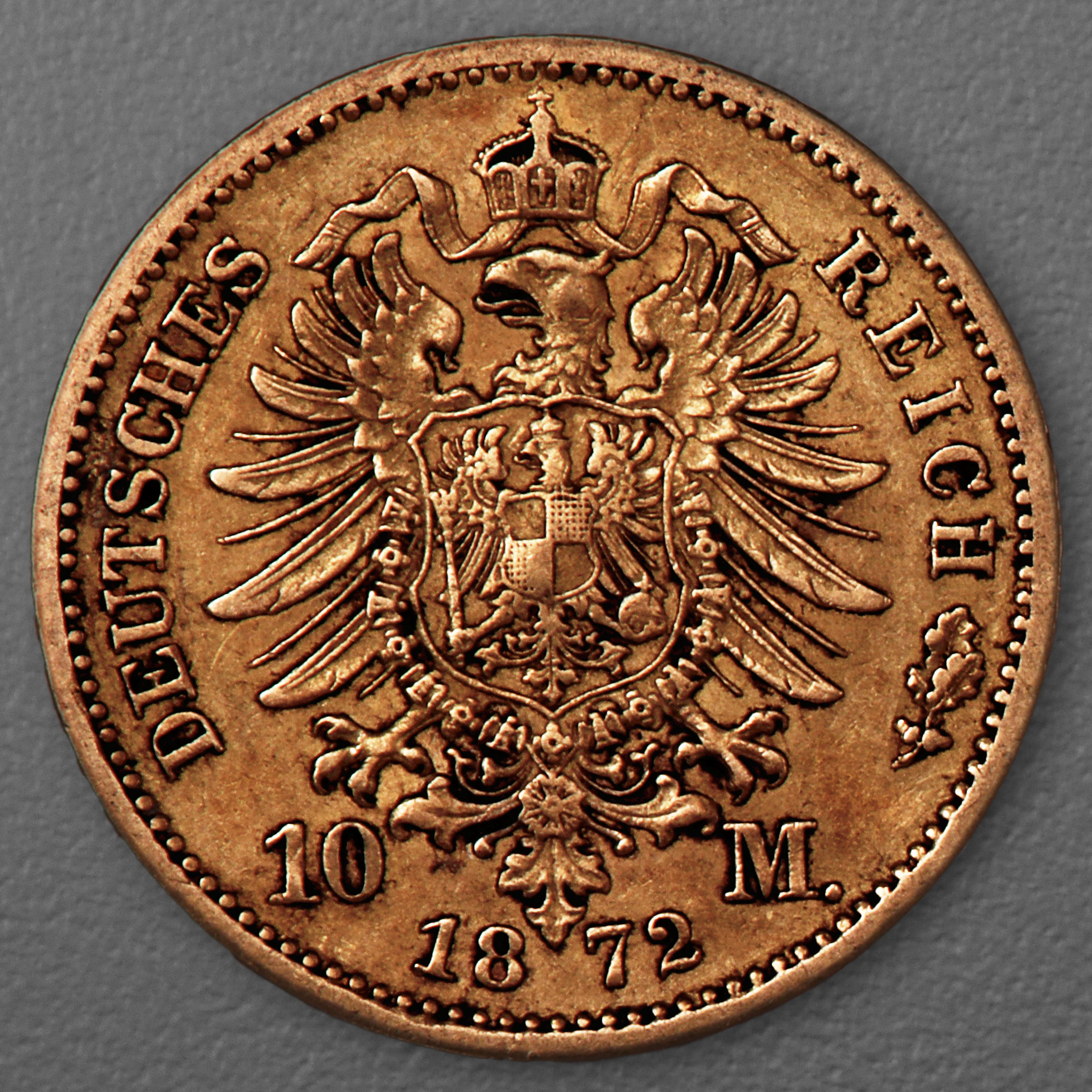 Goldmünze 10 Mark "Wilhelm I." 1872-B J.242 (Preußen) - Detailansicht 1