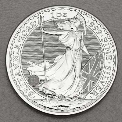 Silbermünze 25 x 1oz "Britannia" 2022 Tube (Großbritannien) - Miniaturansicht 2
